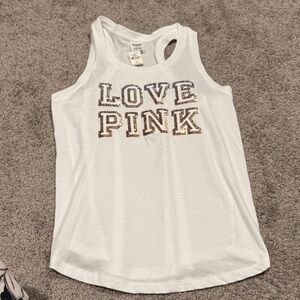 Victoria's Secret White Tee with Pink Logo